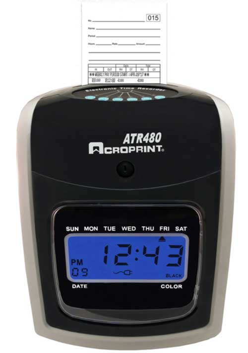 Acroprint-ATR480-Totalizing-Time-Clock-wCardt