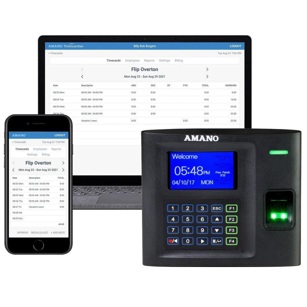 MTX-30F WIFI Biometric time clock for Amano TG Hosted Employee Attenda ...