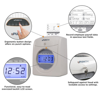 Punch-HN4000-Calculating-Time-Clock-features