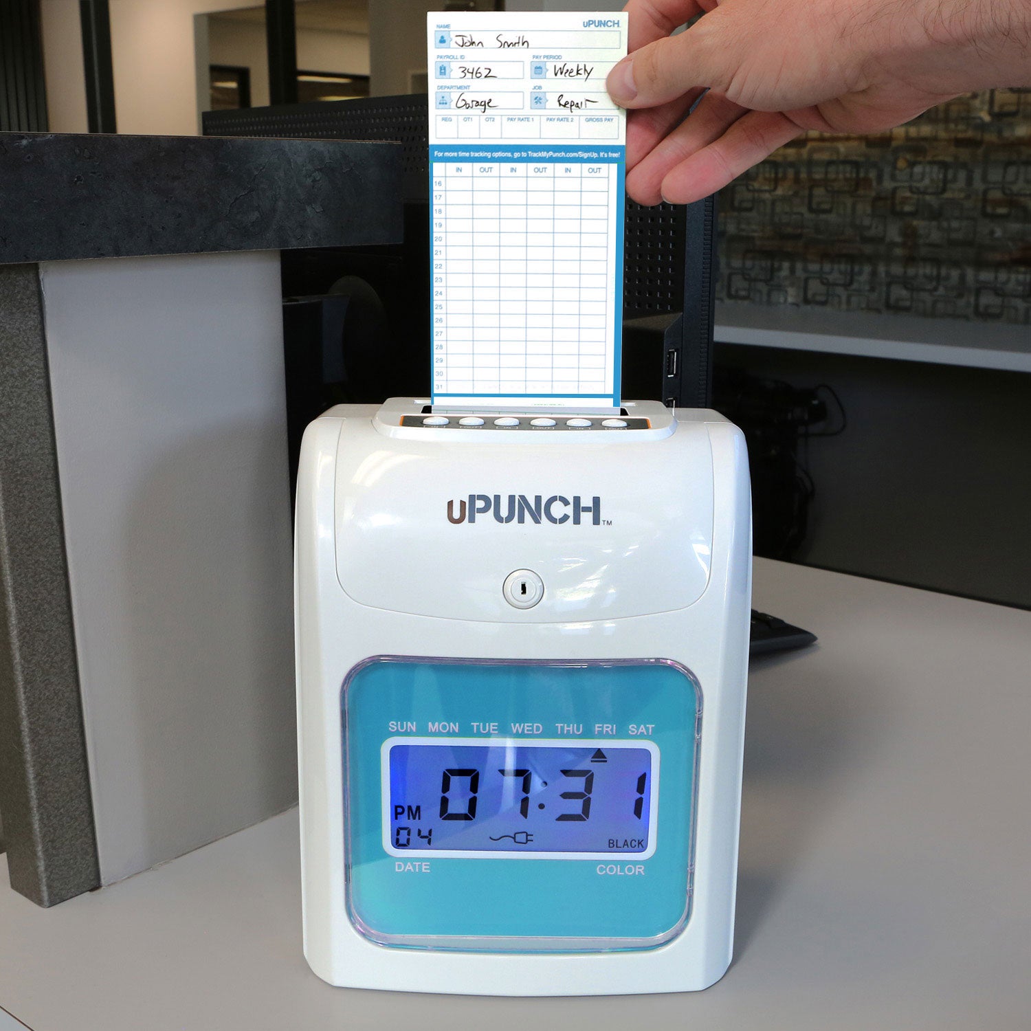 uPunch-FN1000-Time-Clock_Hand